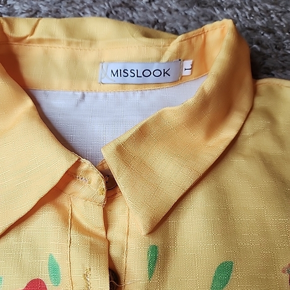 MISSLOOK Women’s Long Sleeves Blouse Sz L - Picture 4 of 10